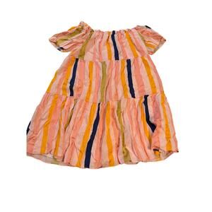 Trina Turk dreamy off the shoulder cabana striped dress size 4
